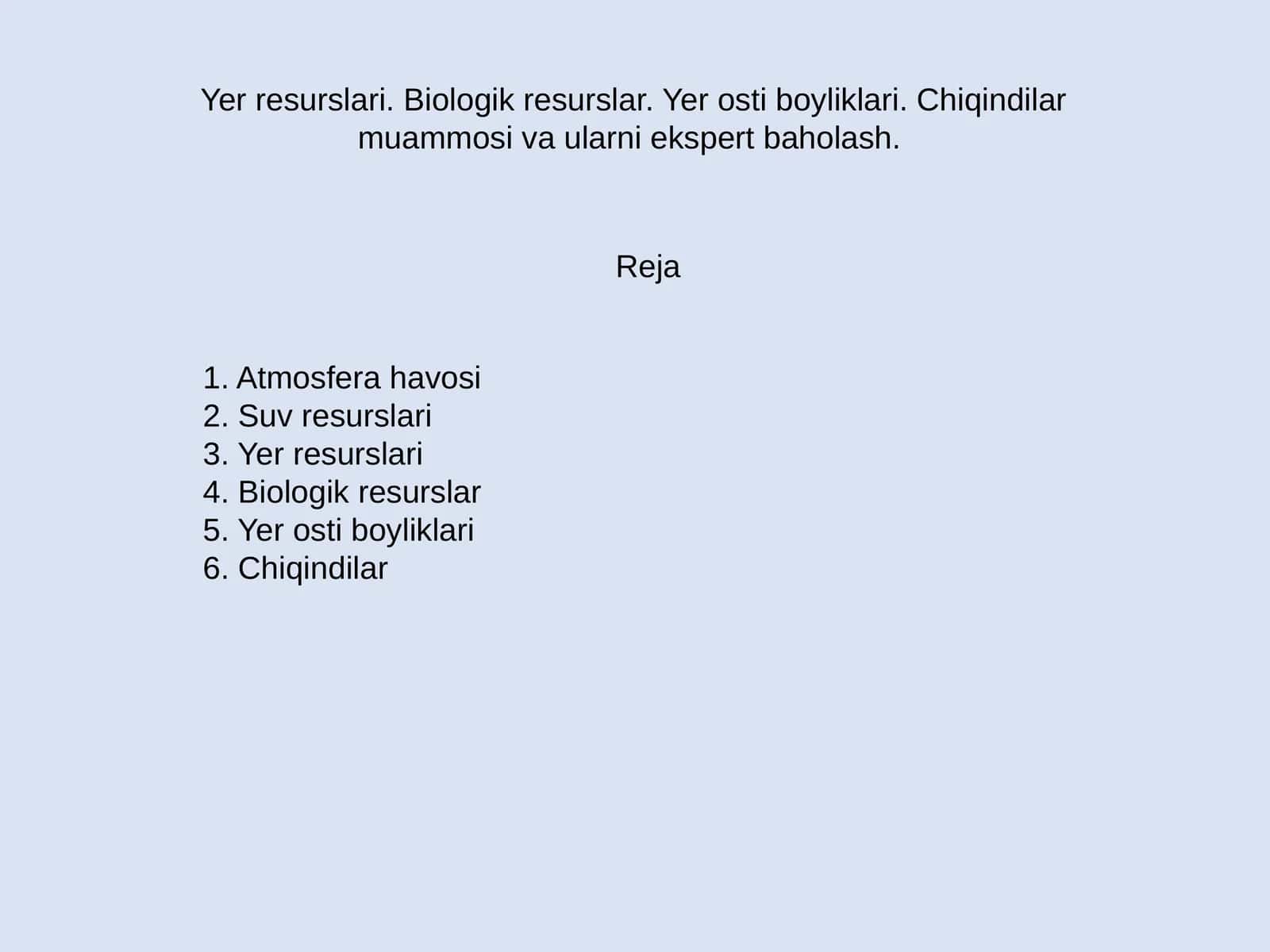 Biologik resurslar