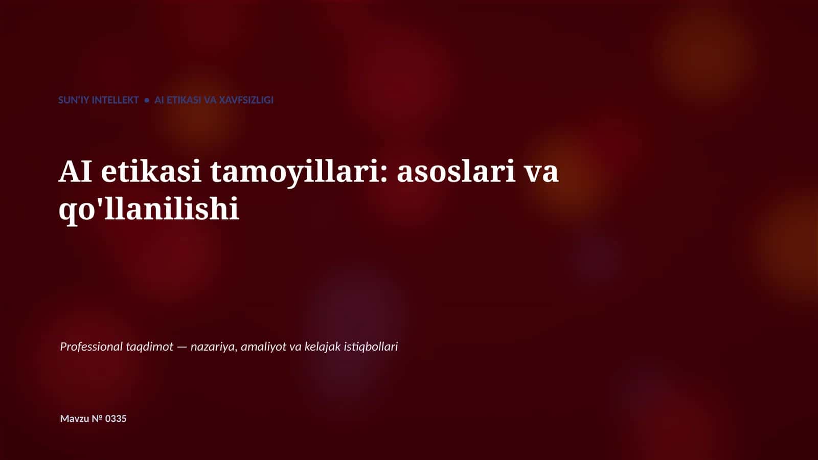 AI etikasi tamoyillari: asoslari va qo'llanilishi