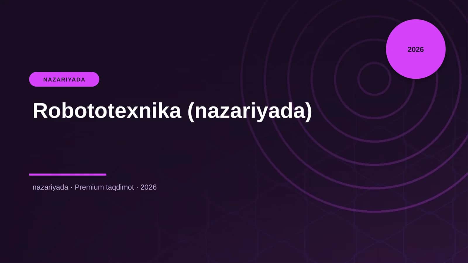 Robototexnika (nazariyada)