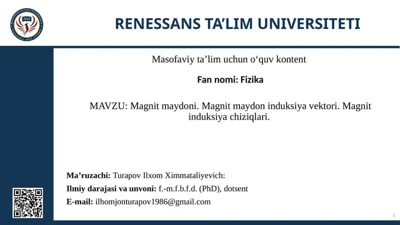 Masofaviy ta’lim uchun o‘quv kontent