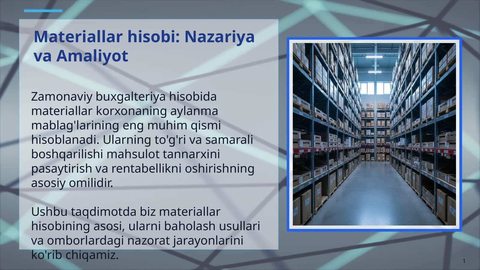 Materiallar hisobi