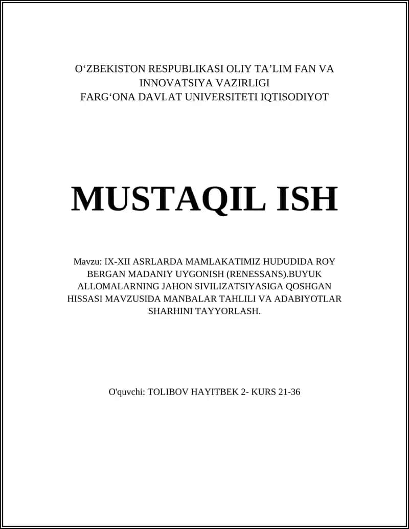 Buxoro madaniy uyg'onishi