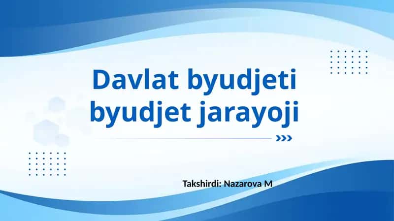 Davlat byudjeti jarayoni
