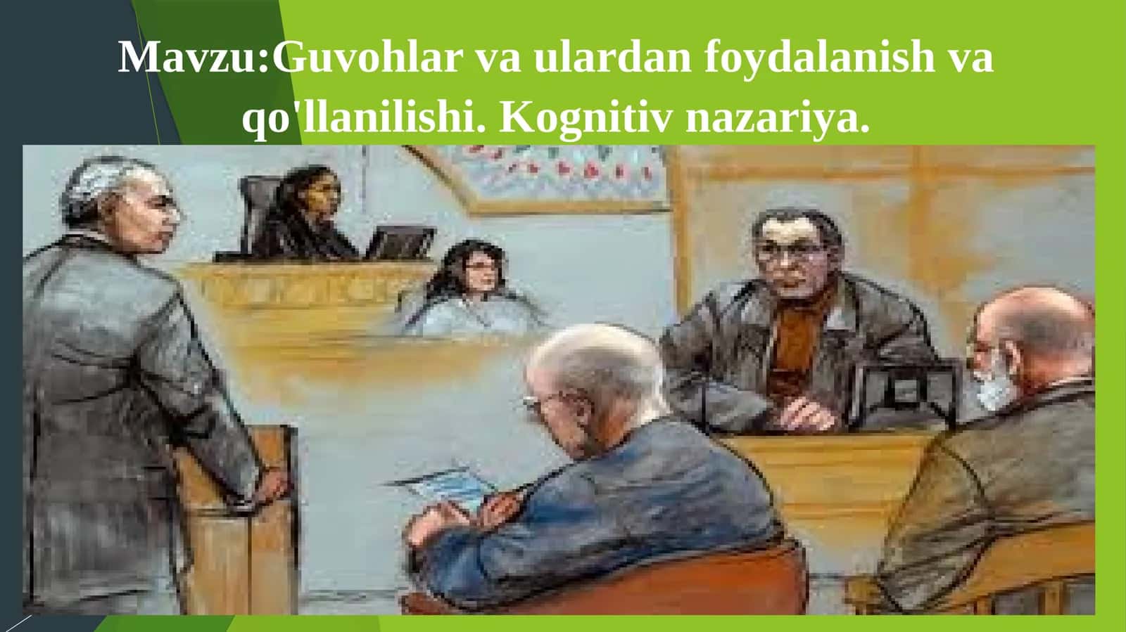 Guvohlar va ulardan foydalanish va qo'llanilishi. Kognitiv nazariya