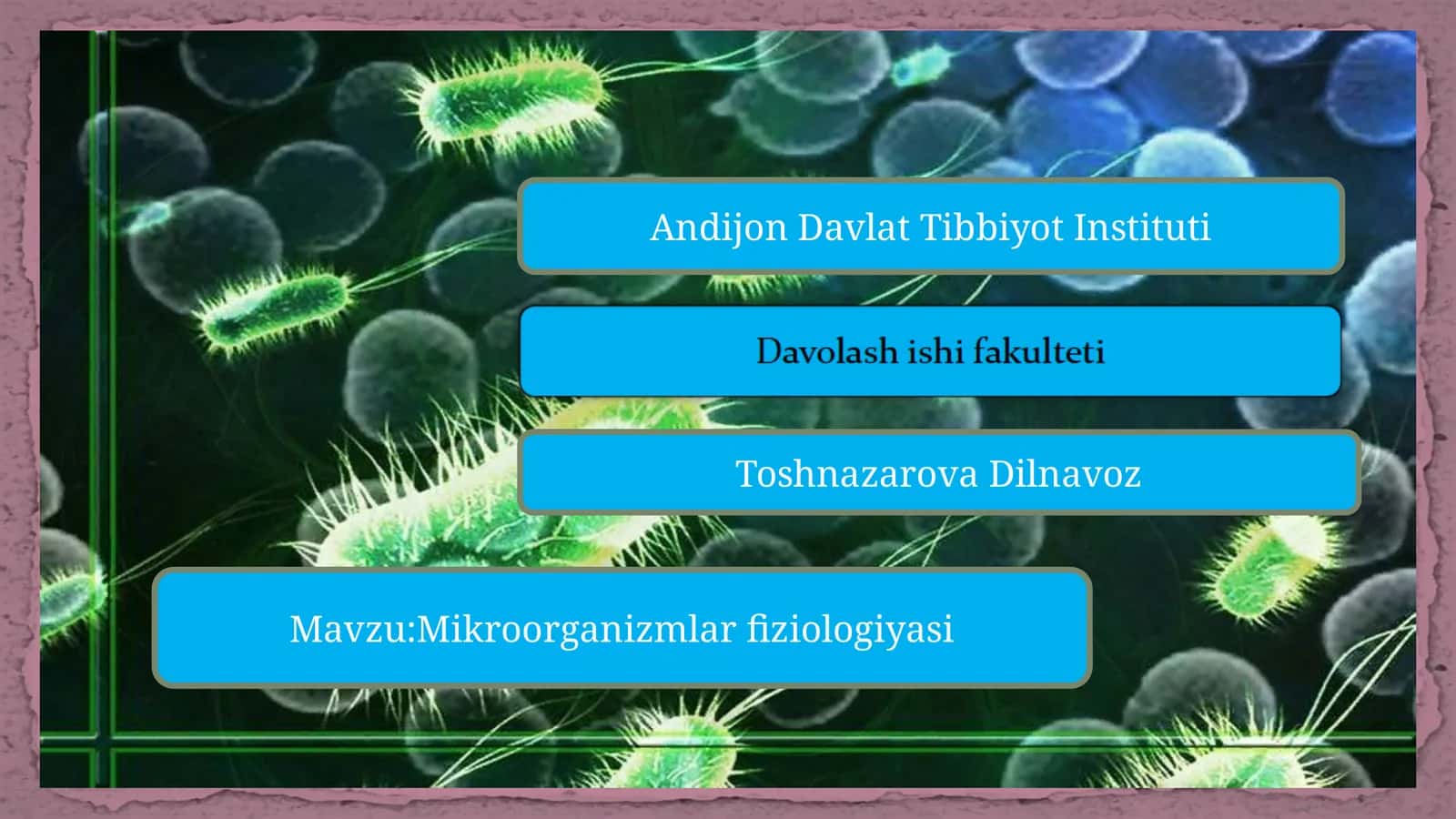 Mikroorganizmlar fiziologiyasi