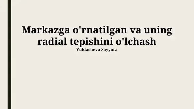 Kelajakdagi tadqiqotlar va rivojlantirish