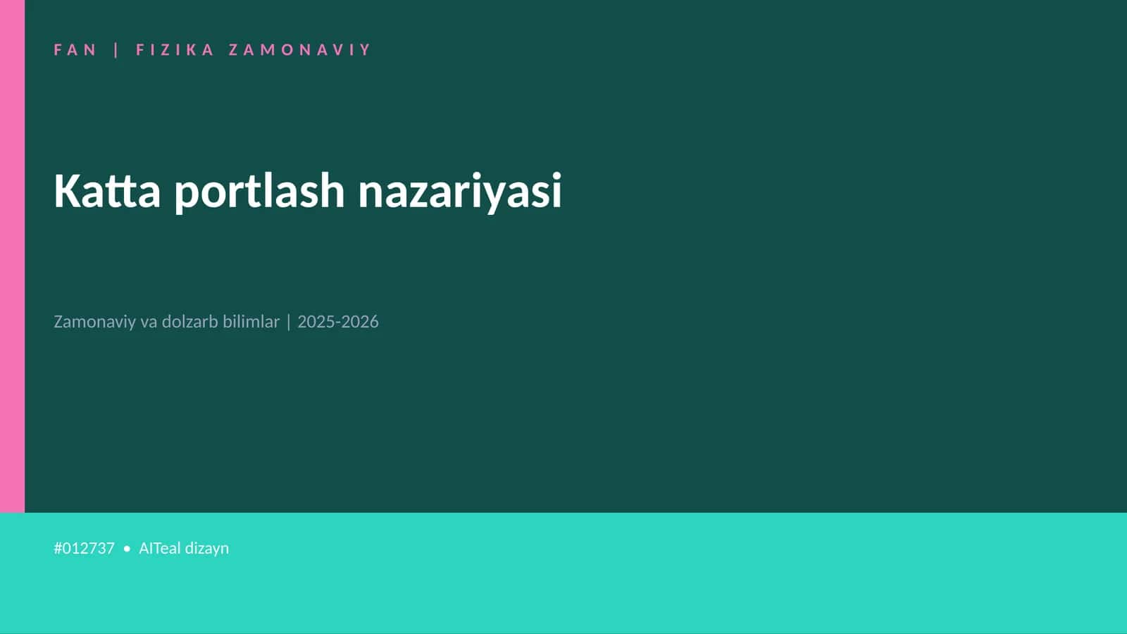 Katta portlash nazariyasi