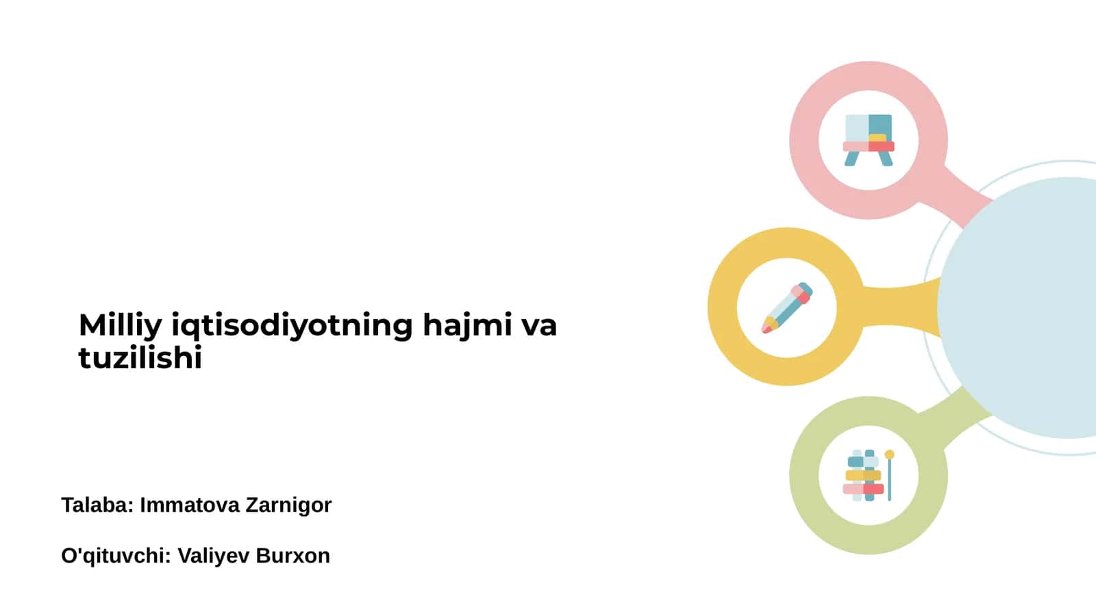 Milliy iqtisodiyotning hajmi va tuzilishi