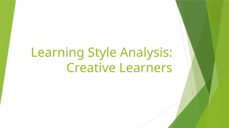Learning Style Analysis: Creative Learners