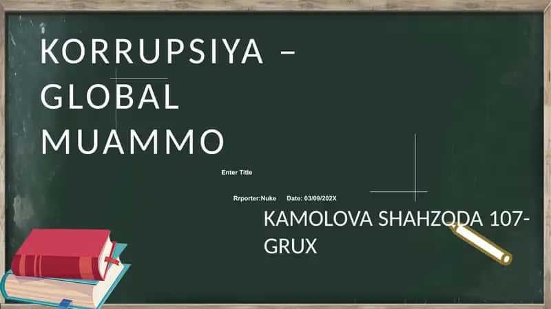 Korrupsiya – Global Muammo