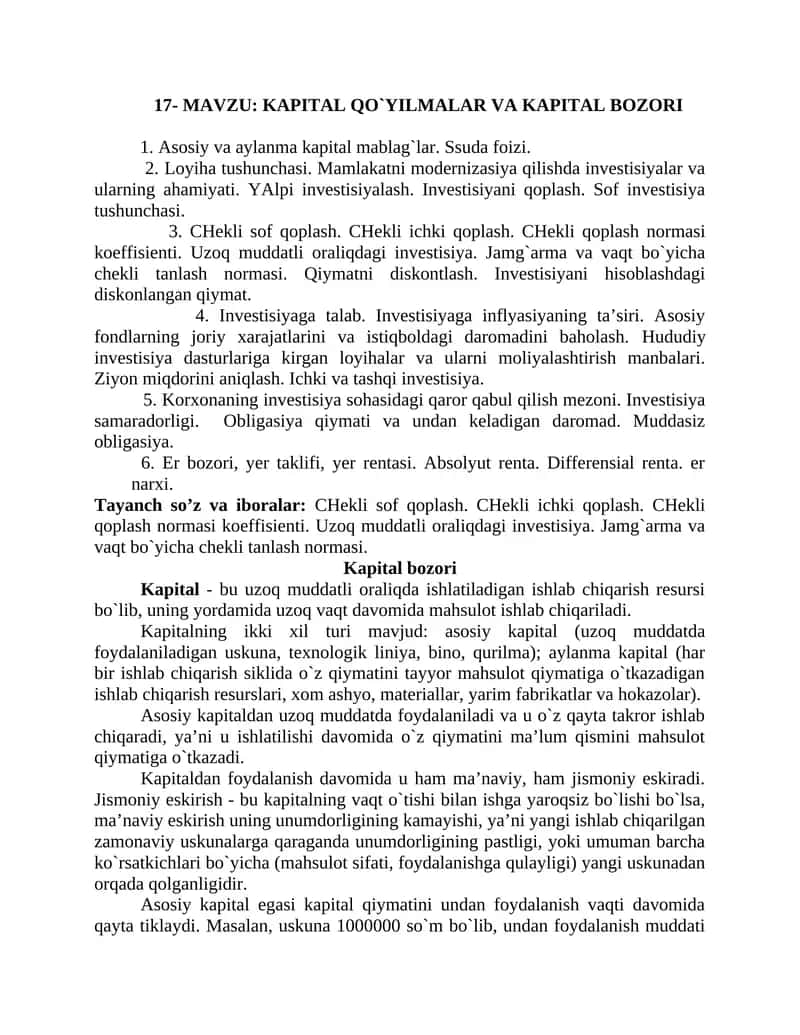 Kapital bozori