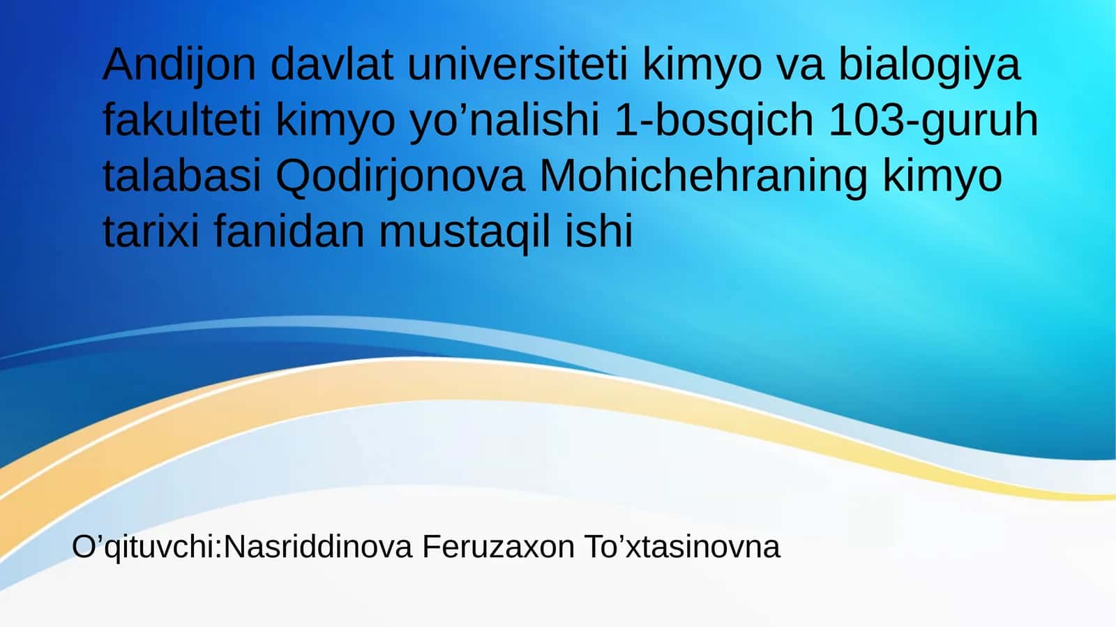 Mavzu: Dastlabki kimyoda atom element tushunchalari