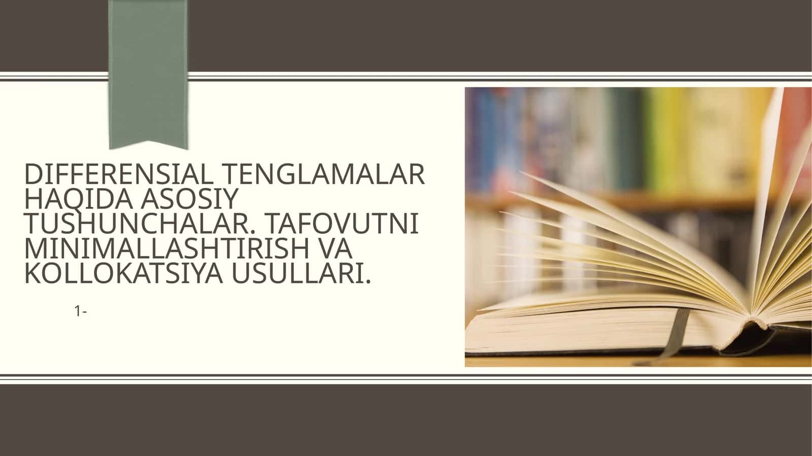 Oddiy differentsial tenglamalar