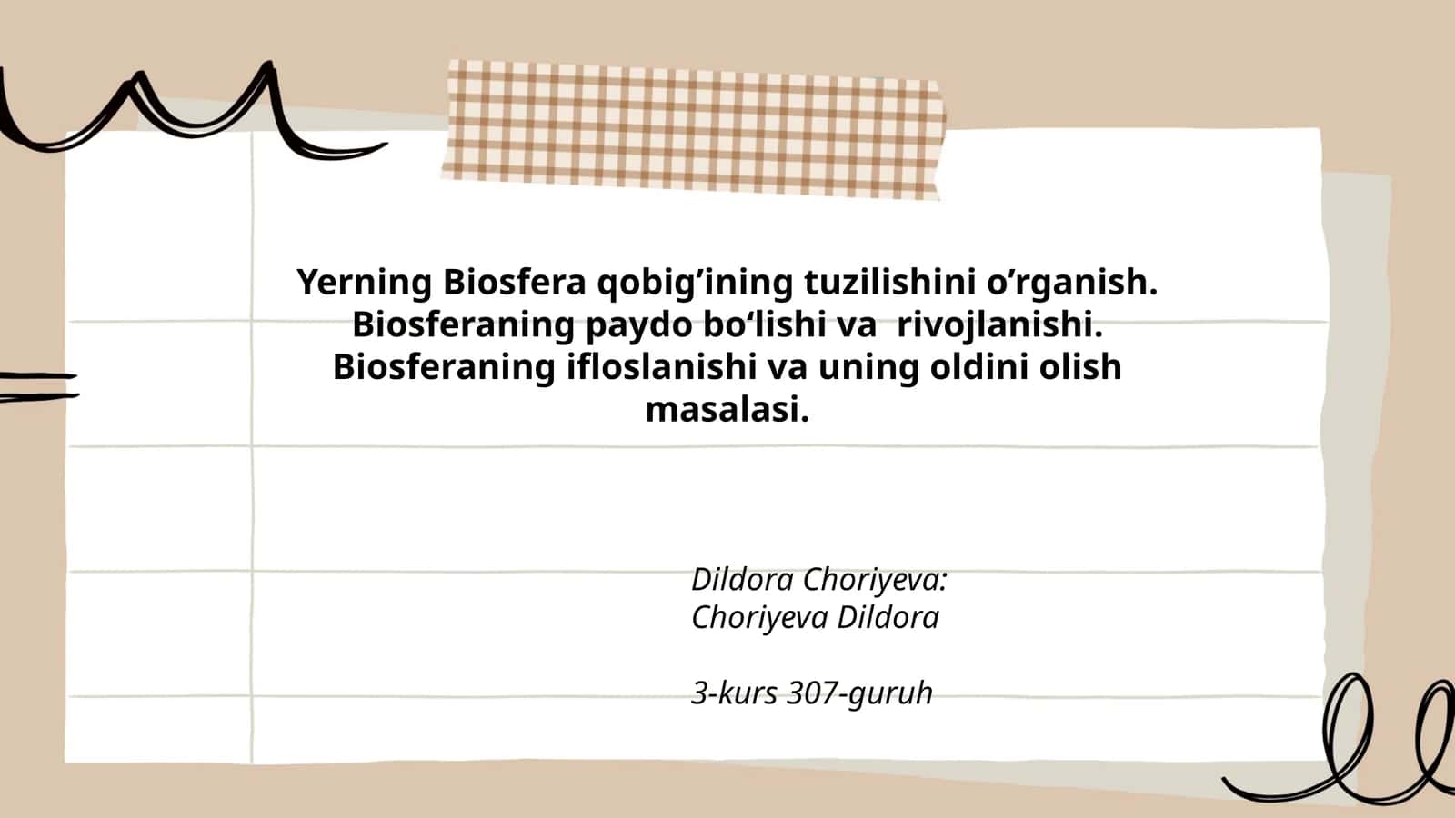 Biosferaning paydo bo‘lishi va rivojlanishi