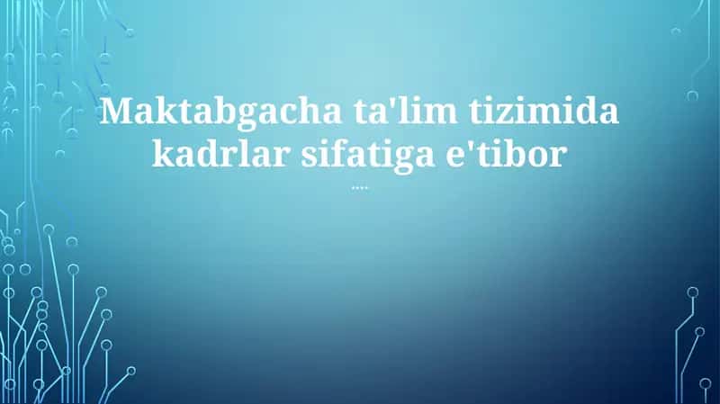 Xodimlarni malakasini oshirish (XMO)