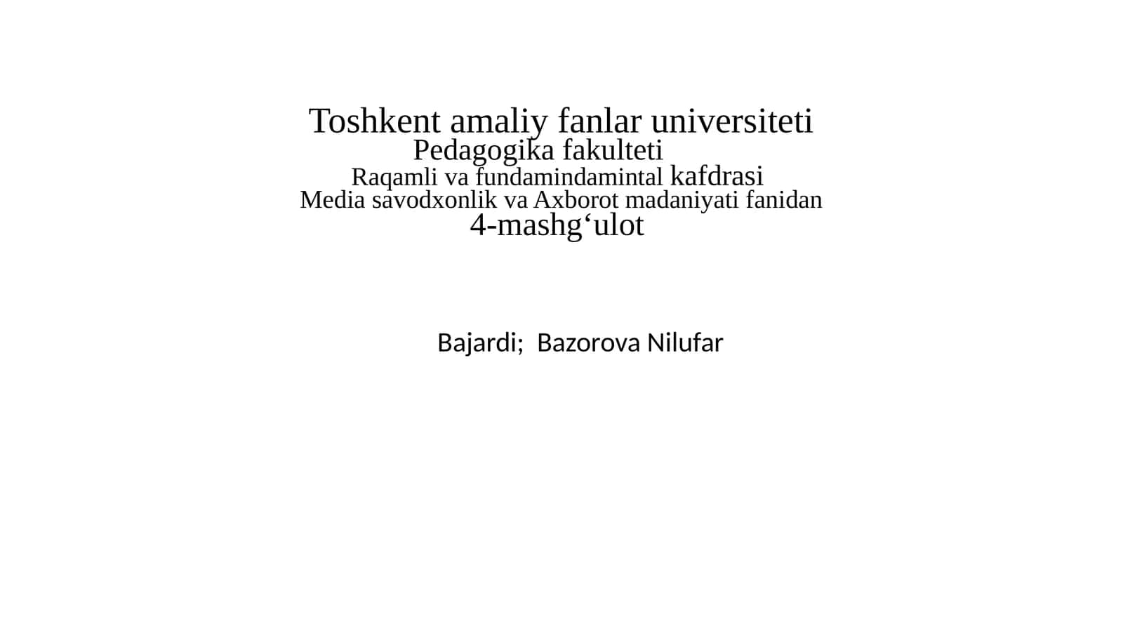 Xorijiy mamlakatlarning mediasavodxonlik va axborot madaniyati tahlili