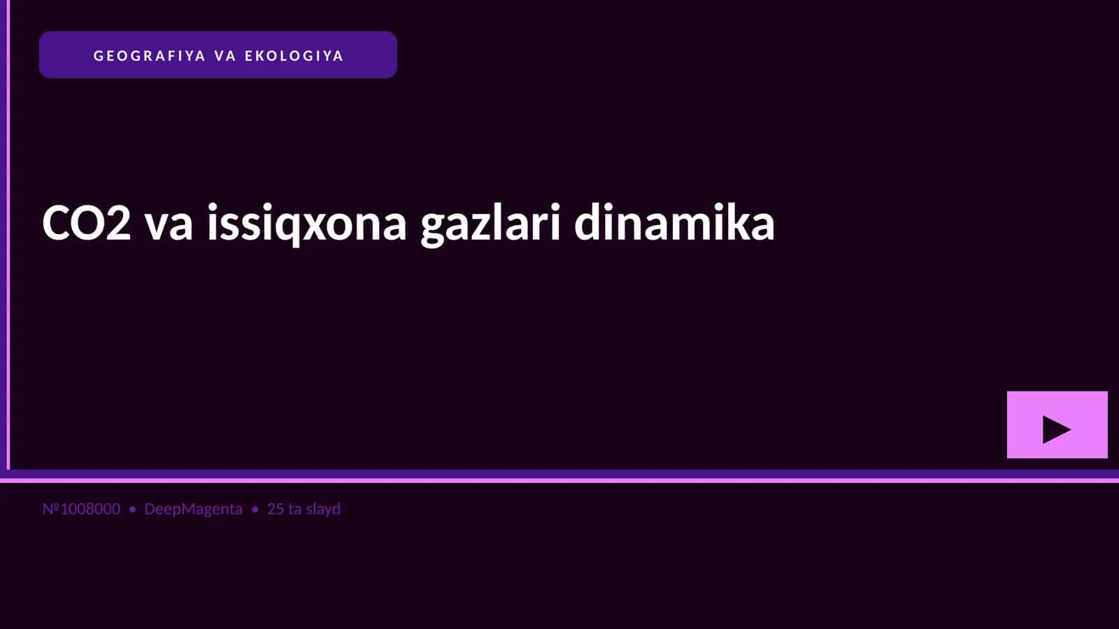 CO2 va issiqxona gazlari dinamika