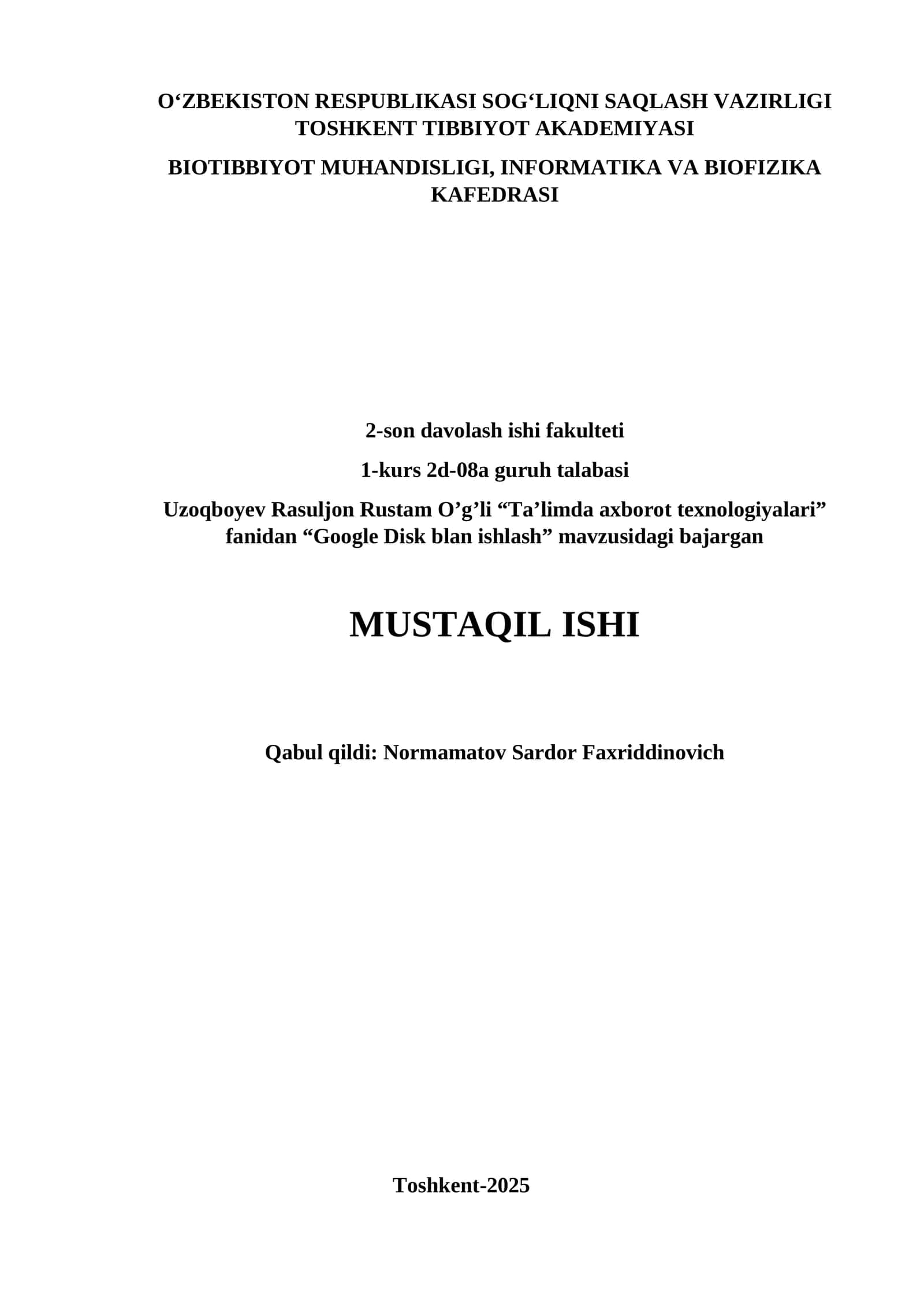 Google Disk blan ishlash