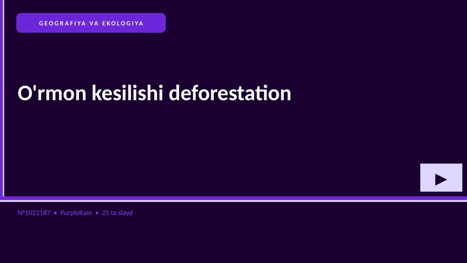 GEOGRAFIYA VA EKOLOGIYA
