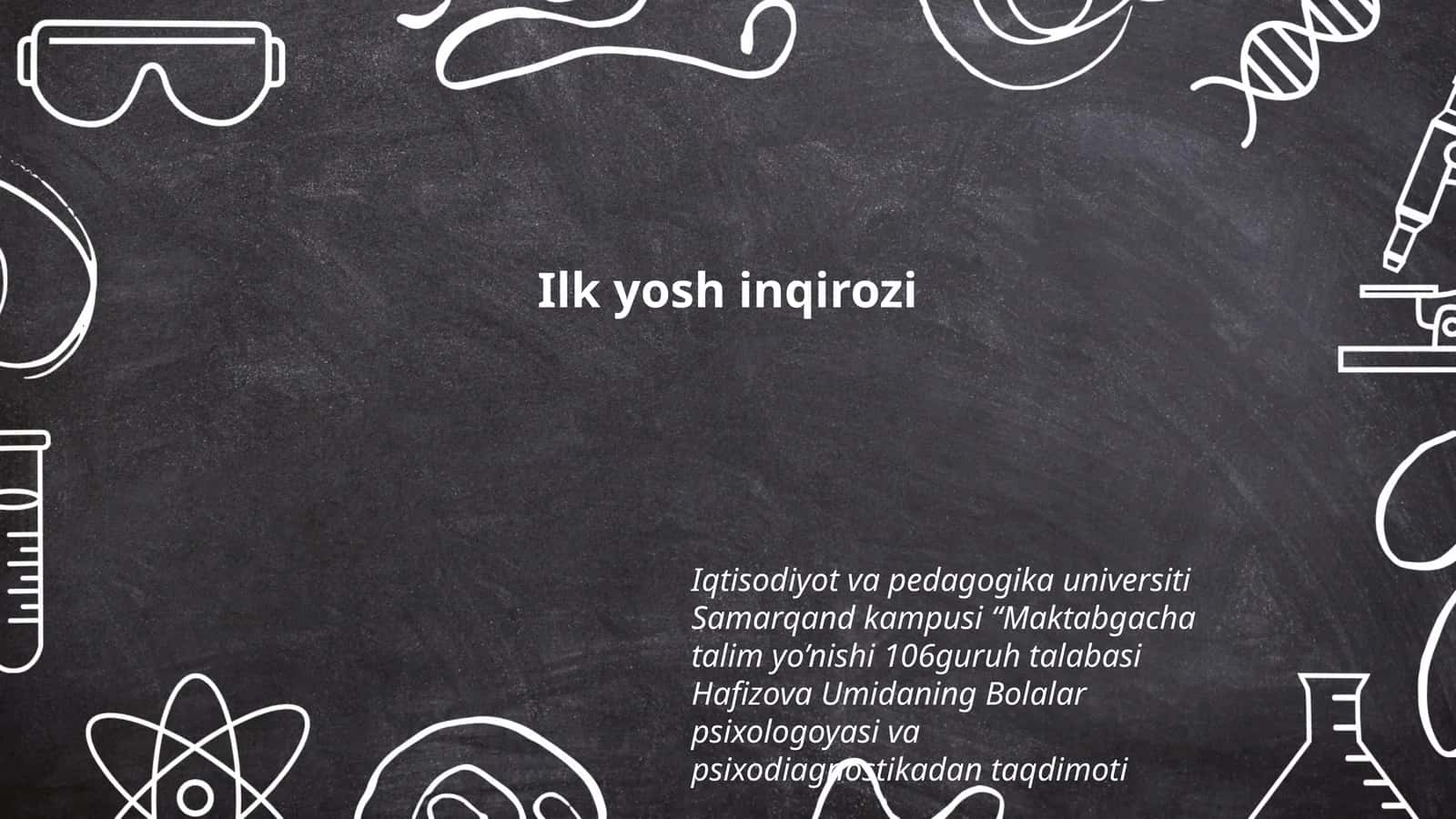 Bolalar psixologoyasi va psixodiagnostika