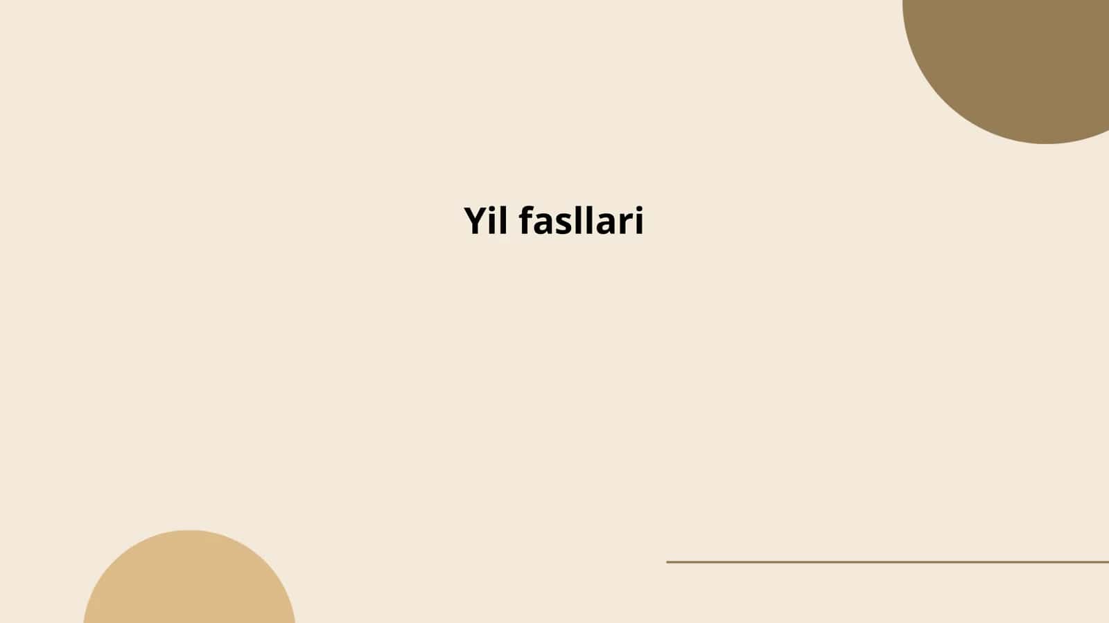 Yil fasllari