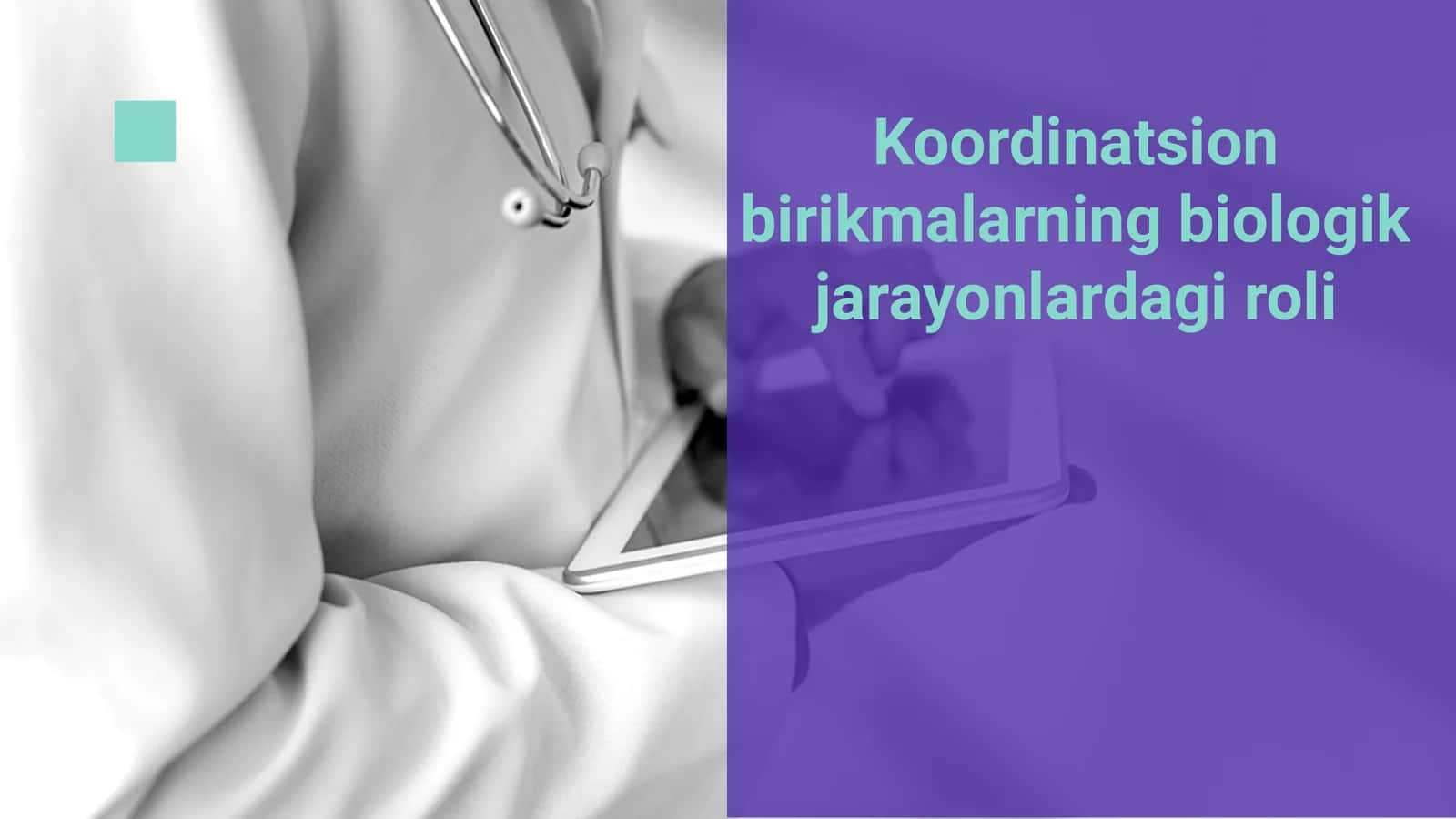 Koordinatsion birikmalarning biologik jarayonlardagi roli