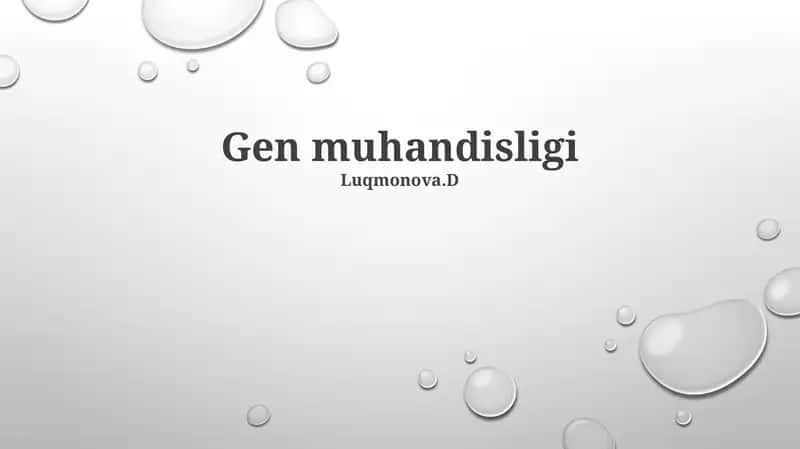 Gen muhandisligi