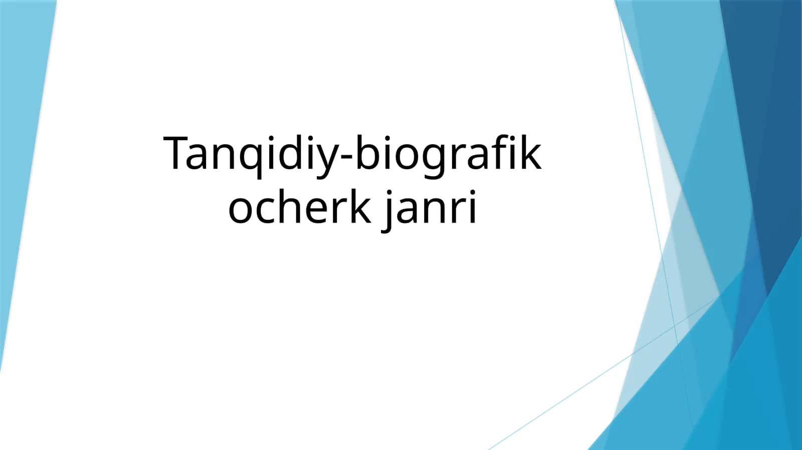 Tanqidiy-biografik ocherk janri