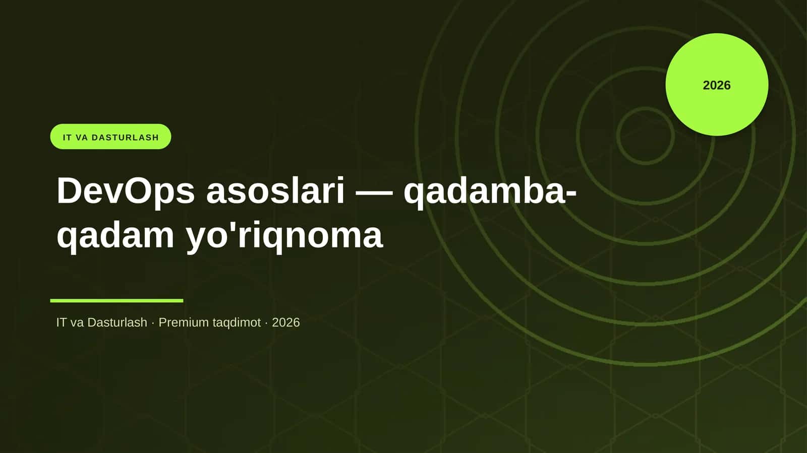 DevOps asoslari — qadamba-qadam yo'riqnoma