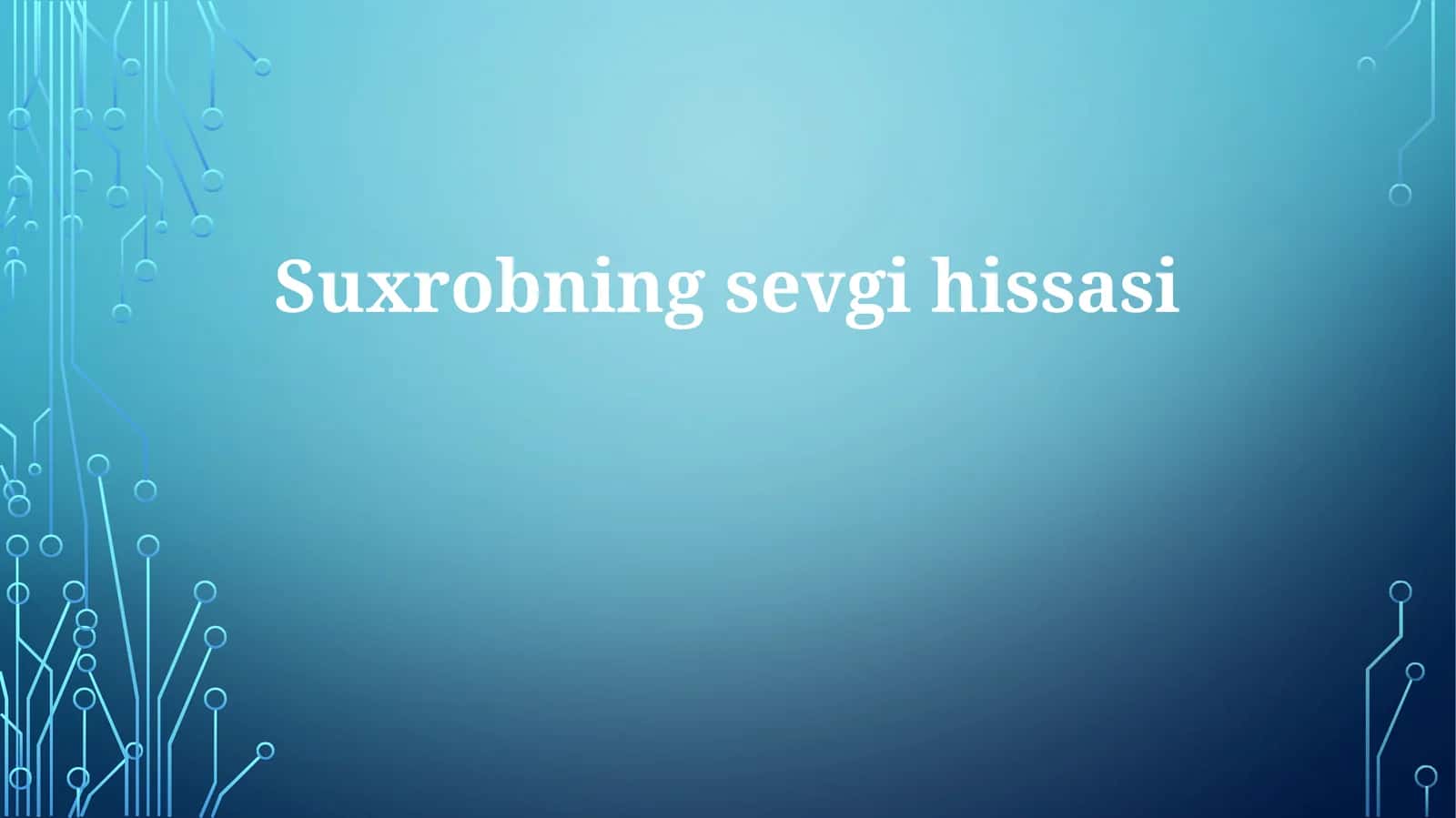 Suxrobningsevgihissasi