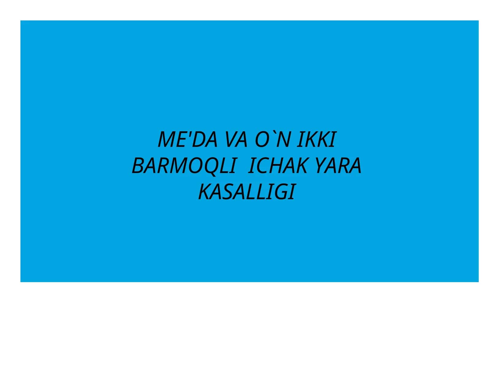 ME'DA VAO`N IKKIBARMOQLIICHAK YARAKASALLIGI TA'RIFI
