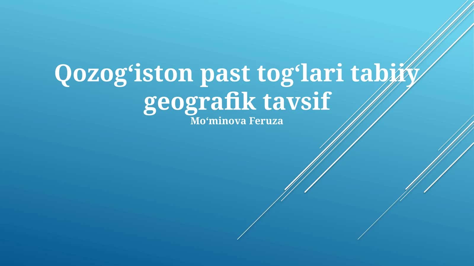 Qozogʻiston past togʻlari tabiiy geografik tavsif