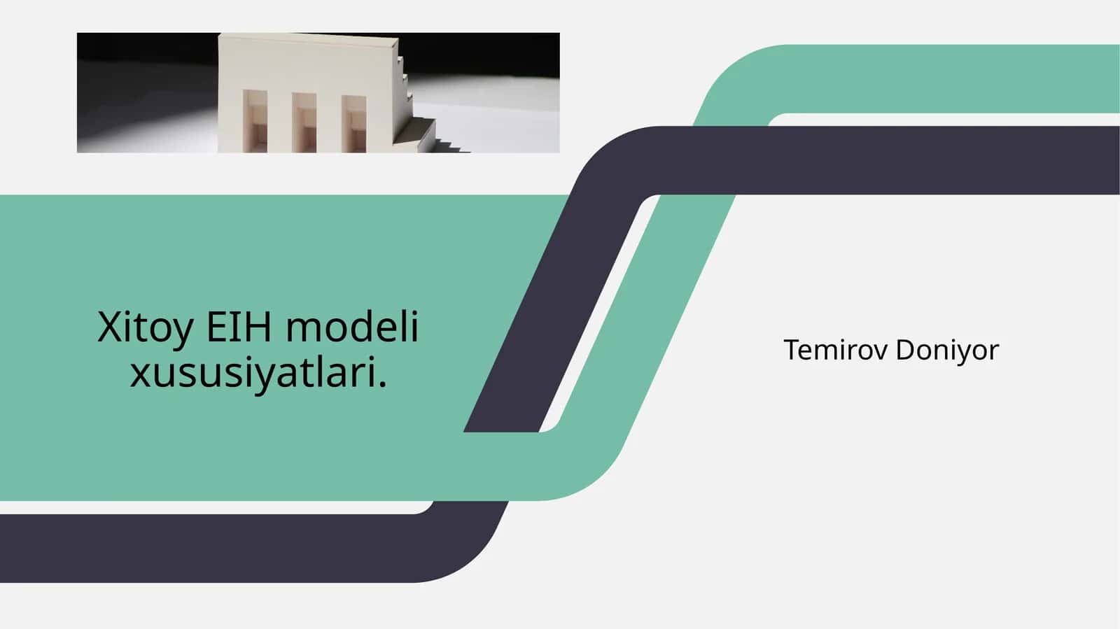 Xitoy EIH modeli xususiyatlari