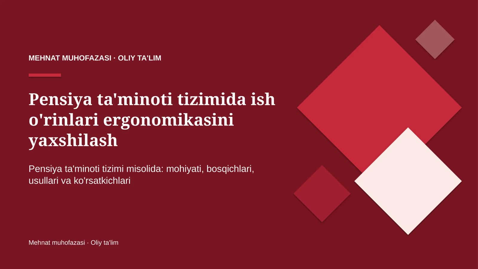 pensiya ta'minoti tizimida ish o'rinlari ergonomikasini yaxshilash 7322