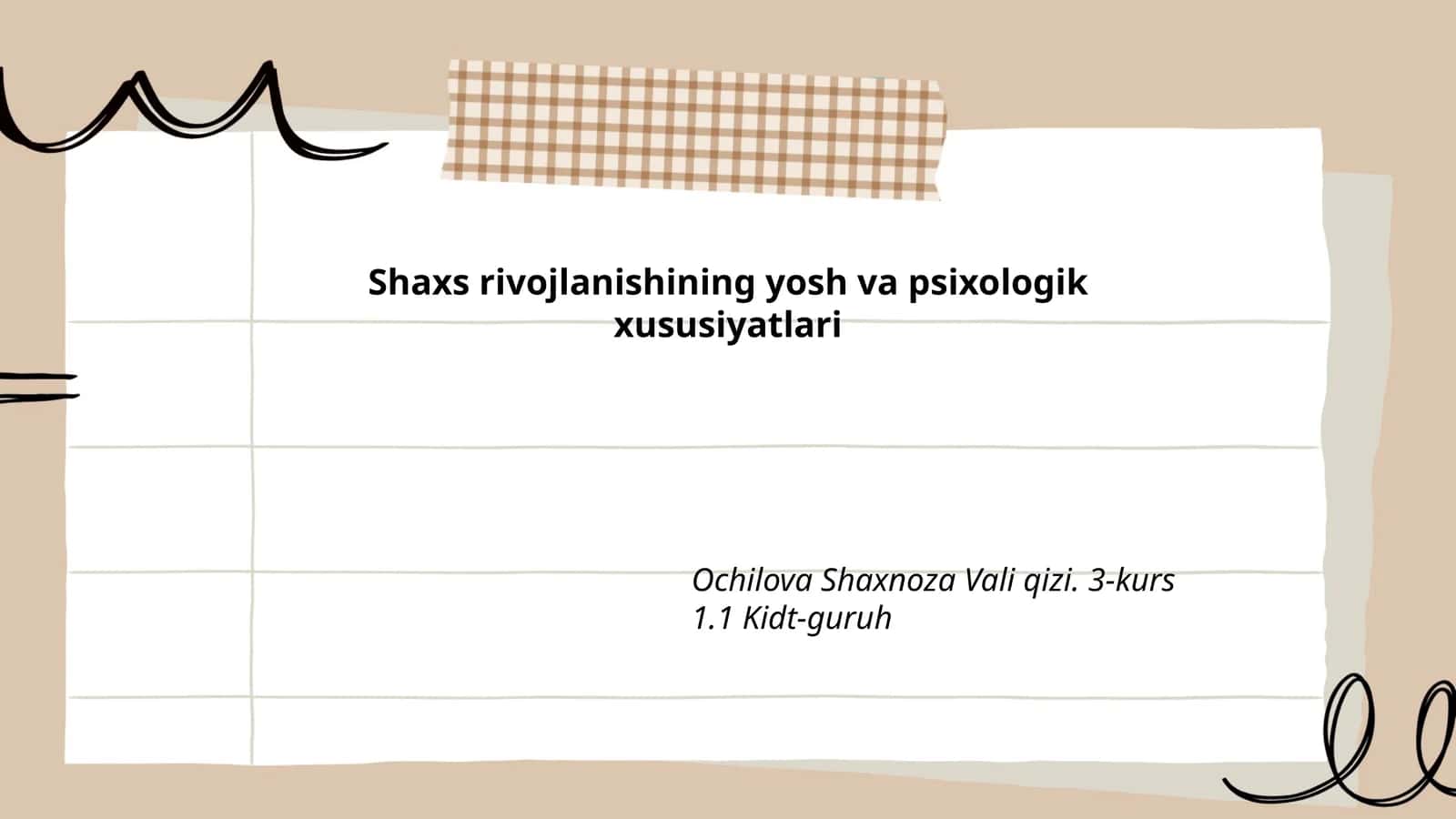 Emotsional rivojlanishdagi yosh xususiyatlari