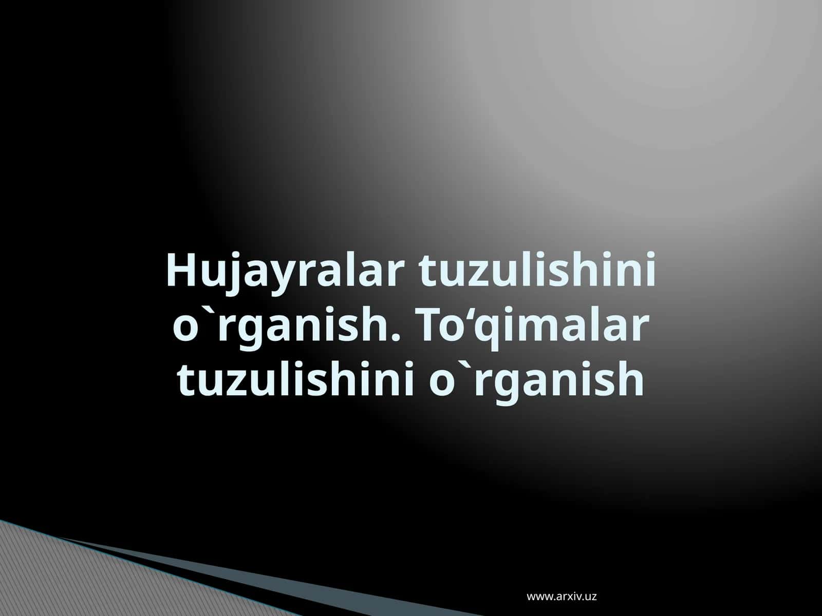 Онтогенезда тўқималарнинг шаклланиши