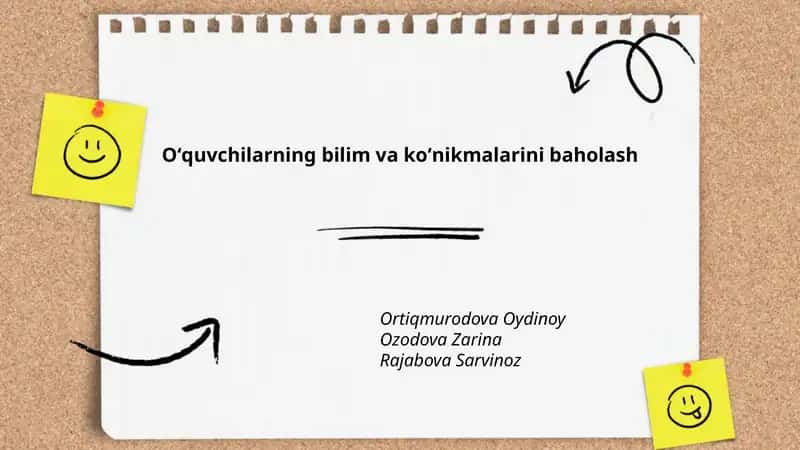 Baholashning 3 turi
