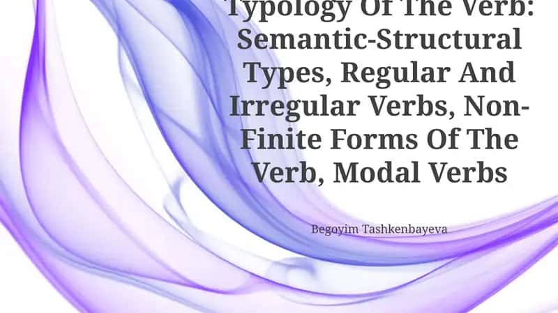 Comparative Typology Of The Verb
