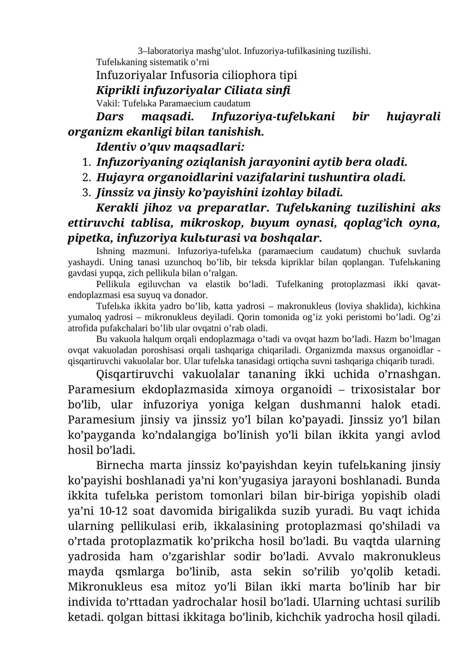 Infuzoriya-tufelkasi