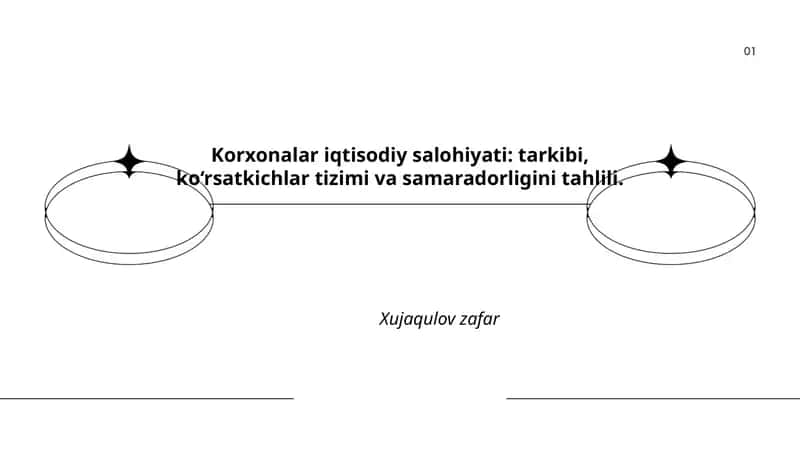 Korxonalar iqtisodiy salohiyati: tarkibi, ko‘rsatkichlar tizimi va samaradorligini tahlili