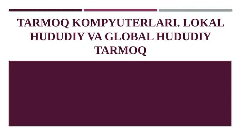Tarmoq kompyuterlari