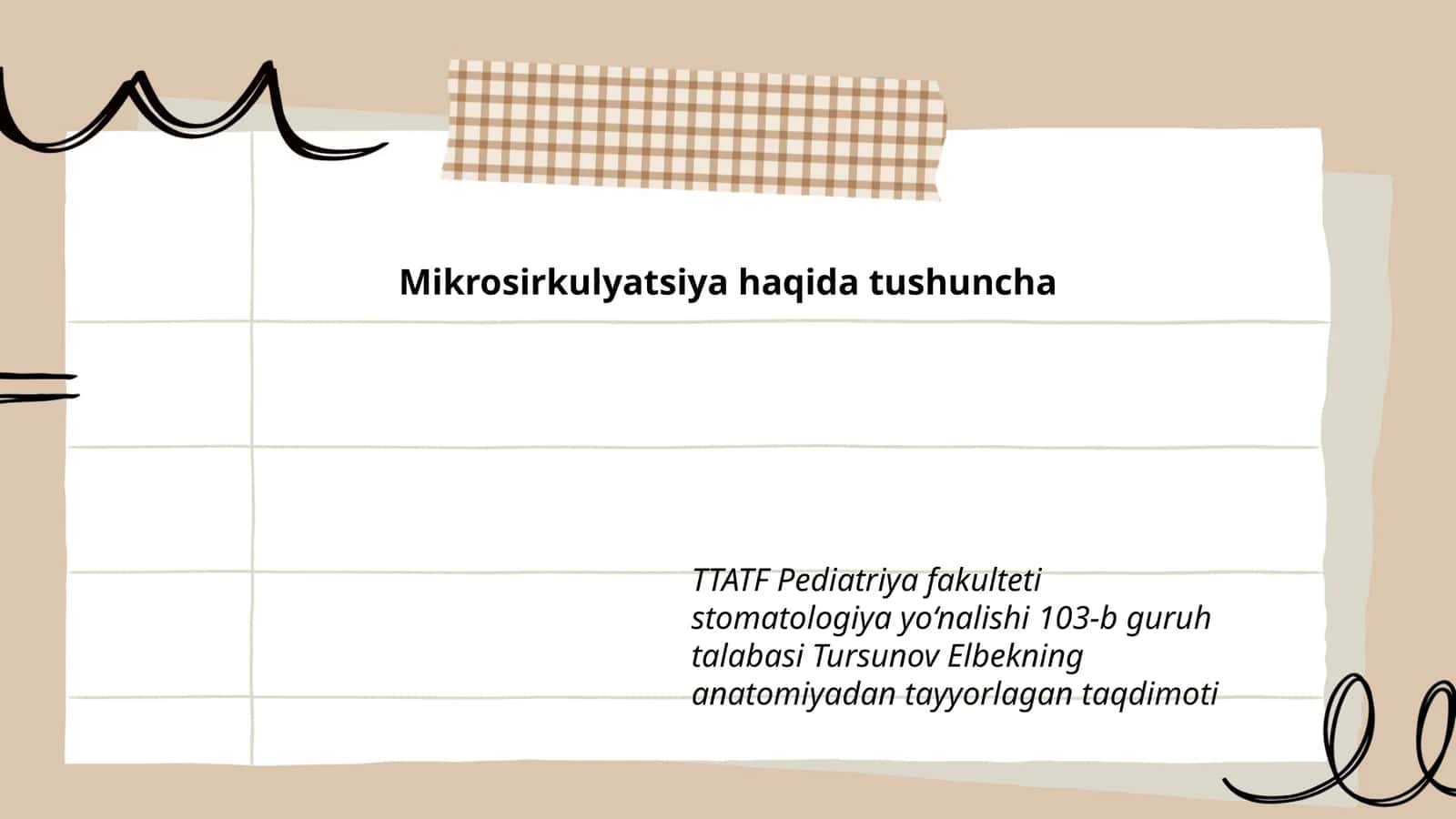 Mikrosirkulyatsiya haqida tushuncha
