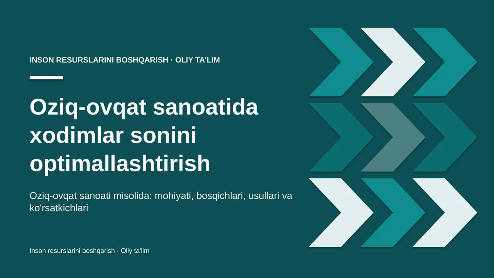 oziq ovqat sanoatida xodimlar sonini optimallashtirish 8293