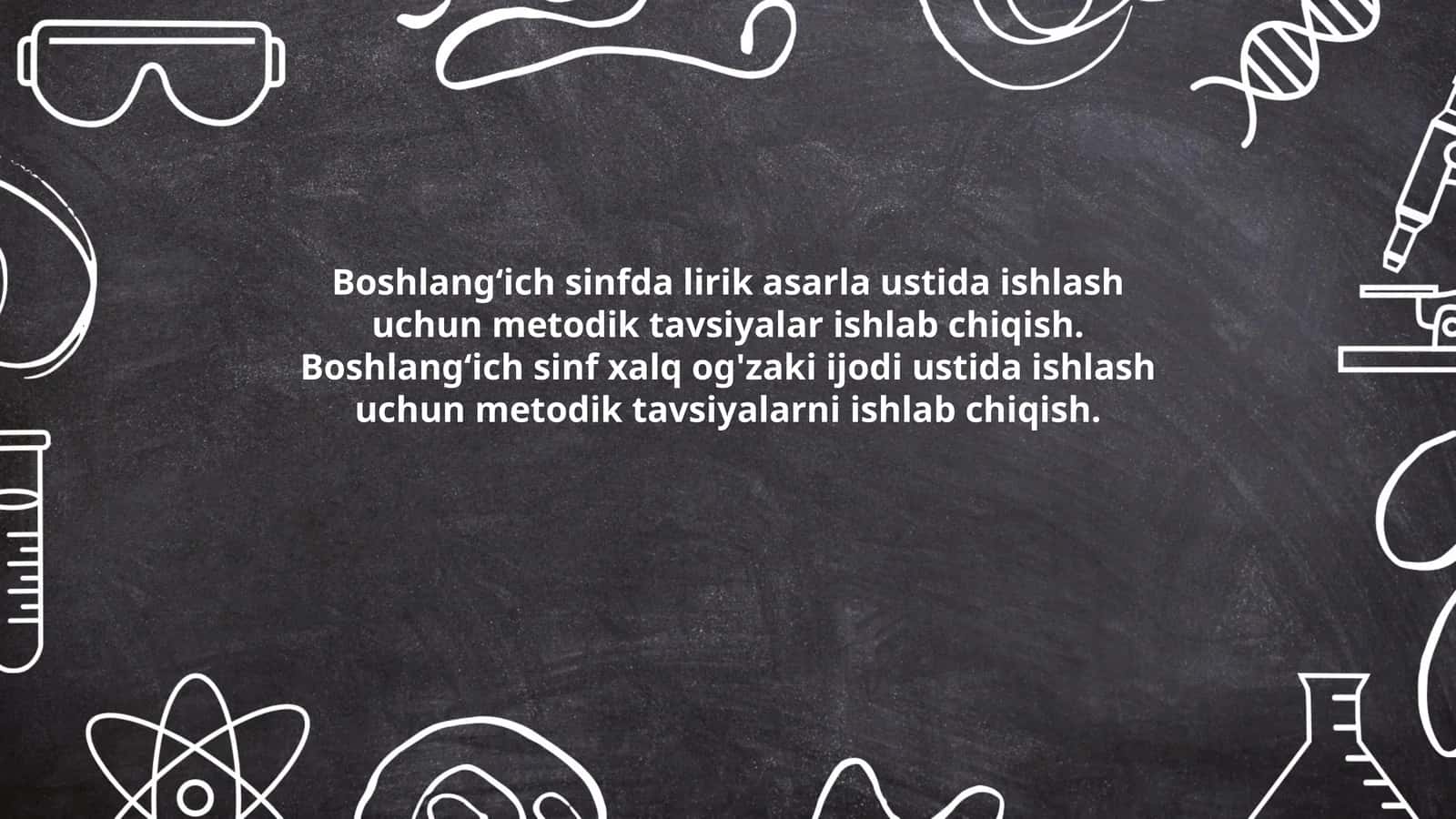 Boshlangʻich sinfda lirik asarla ustida ishlash