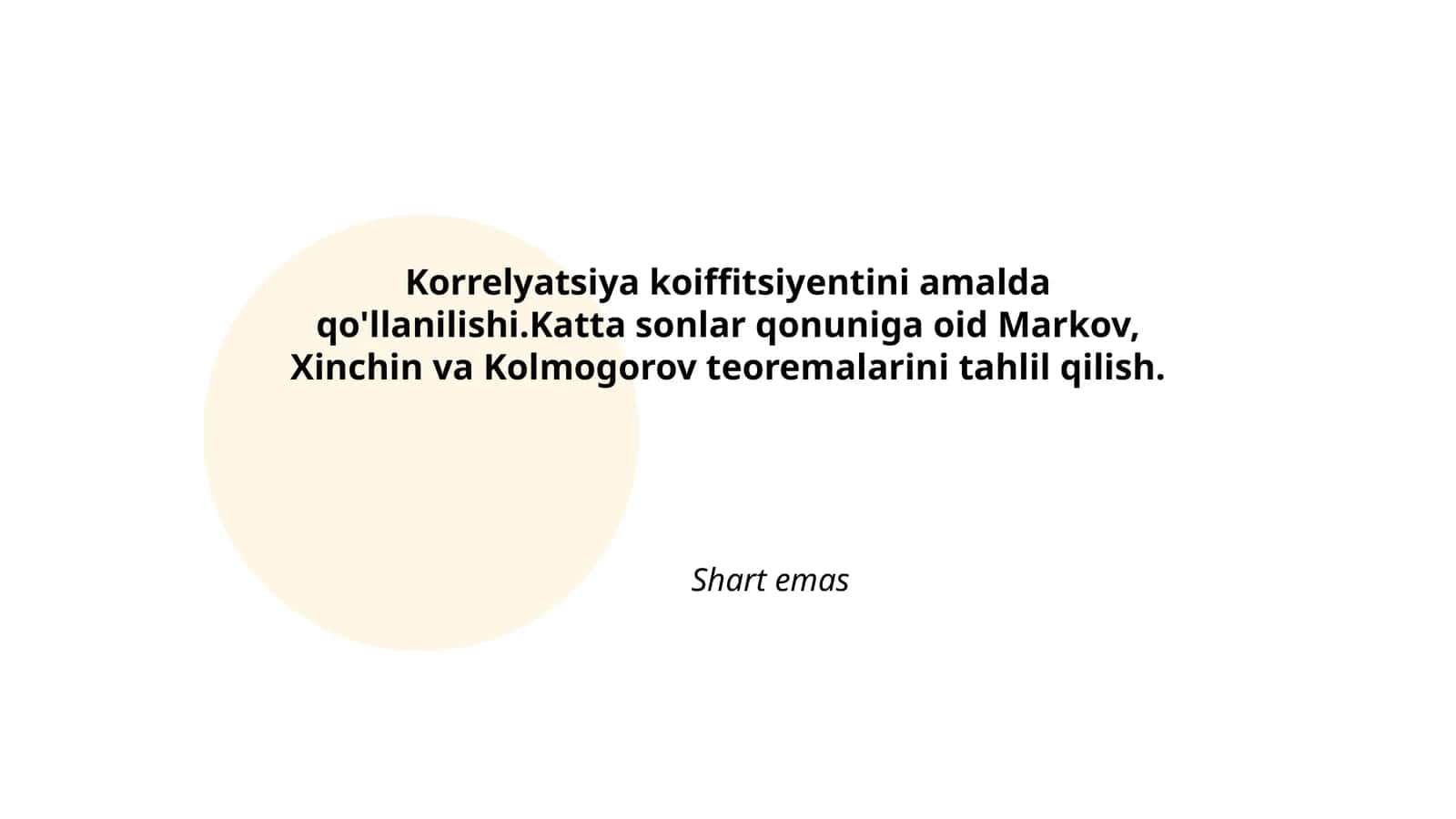 Korrelyatsiya koeffitsiyenti: taʼrifi va statistik xossalari