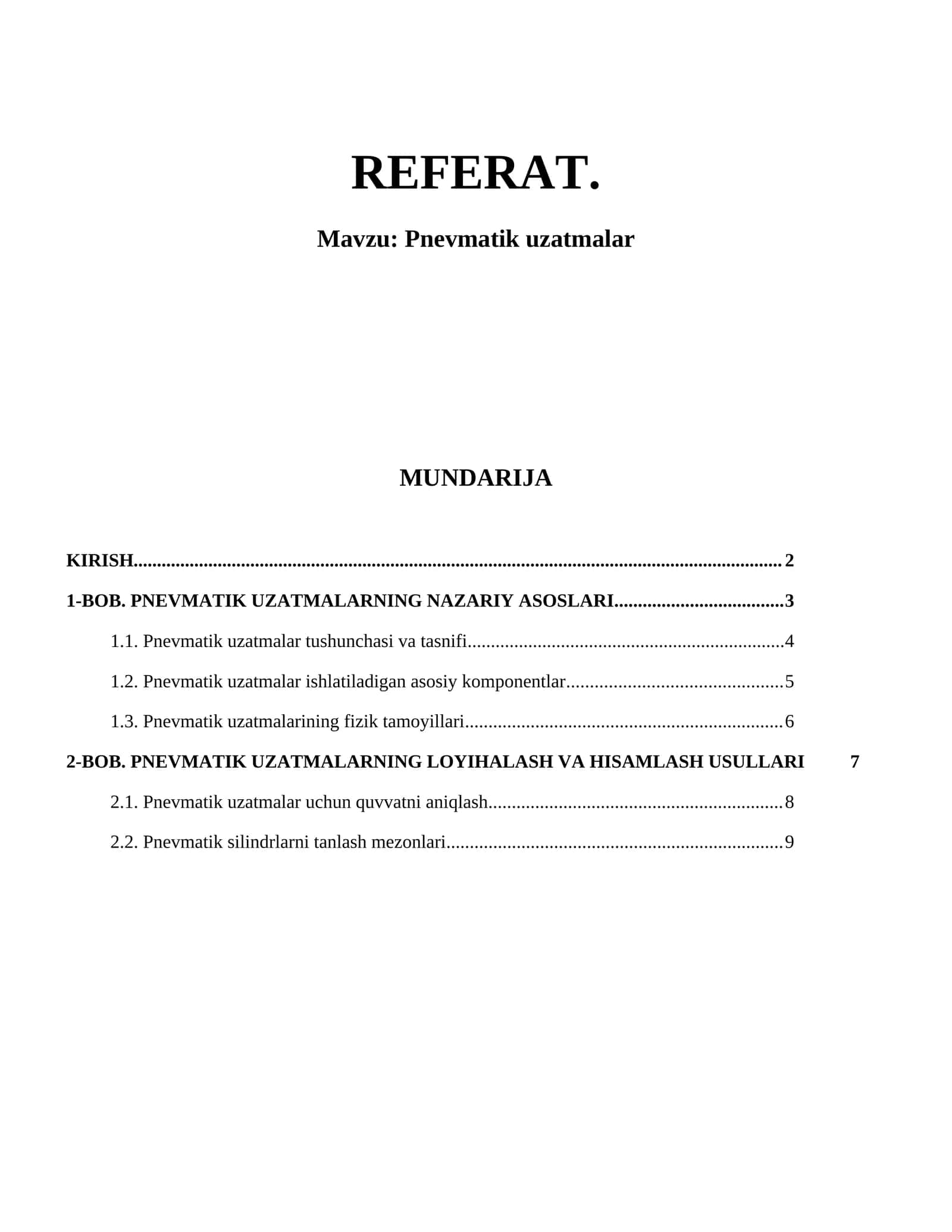Pnevmatik uzatmalar