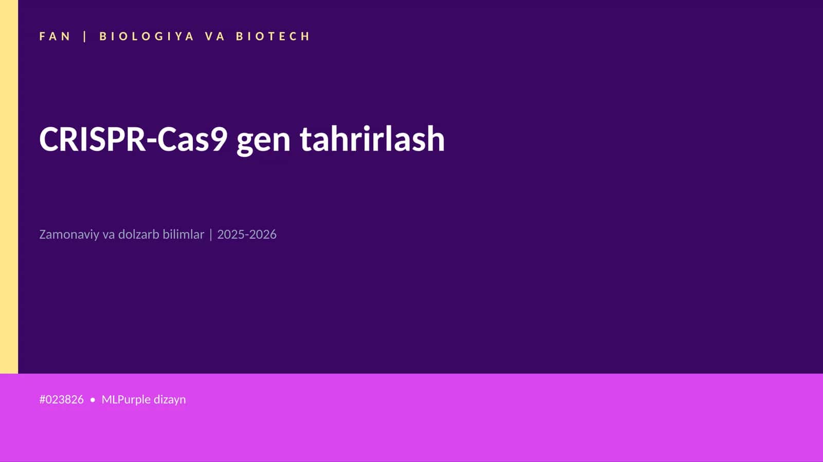 CRISPR-Cas9 gen tahrirlash