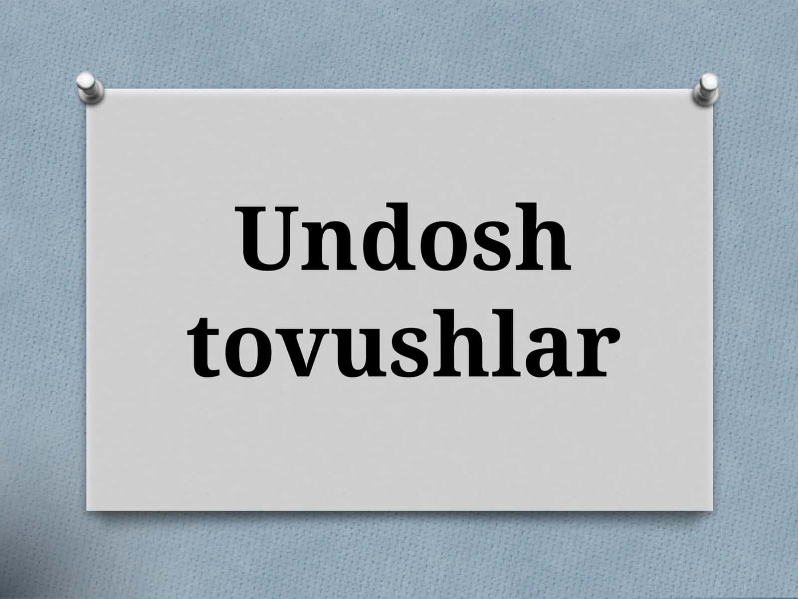 5-sinf. Undosh tovushlar