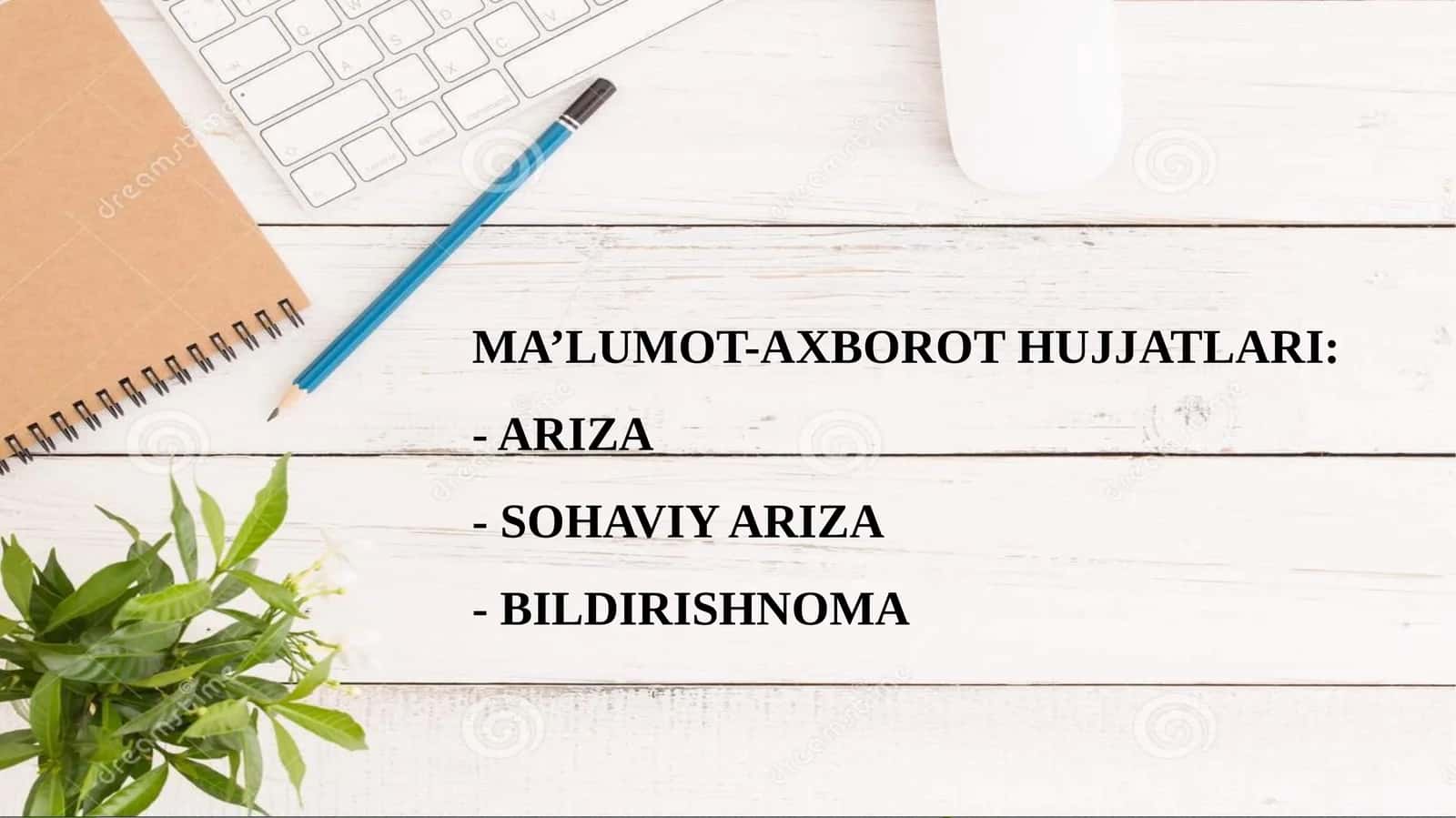 MA’LUMOT-AXBOROT HUJJATLARI