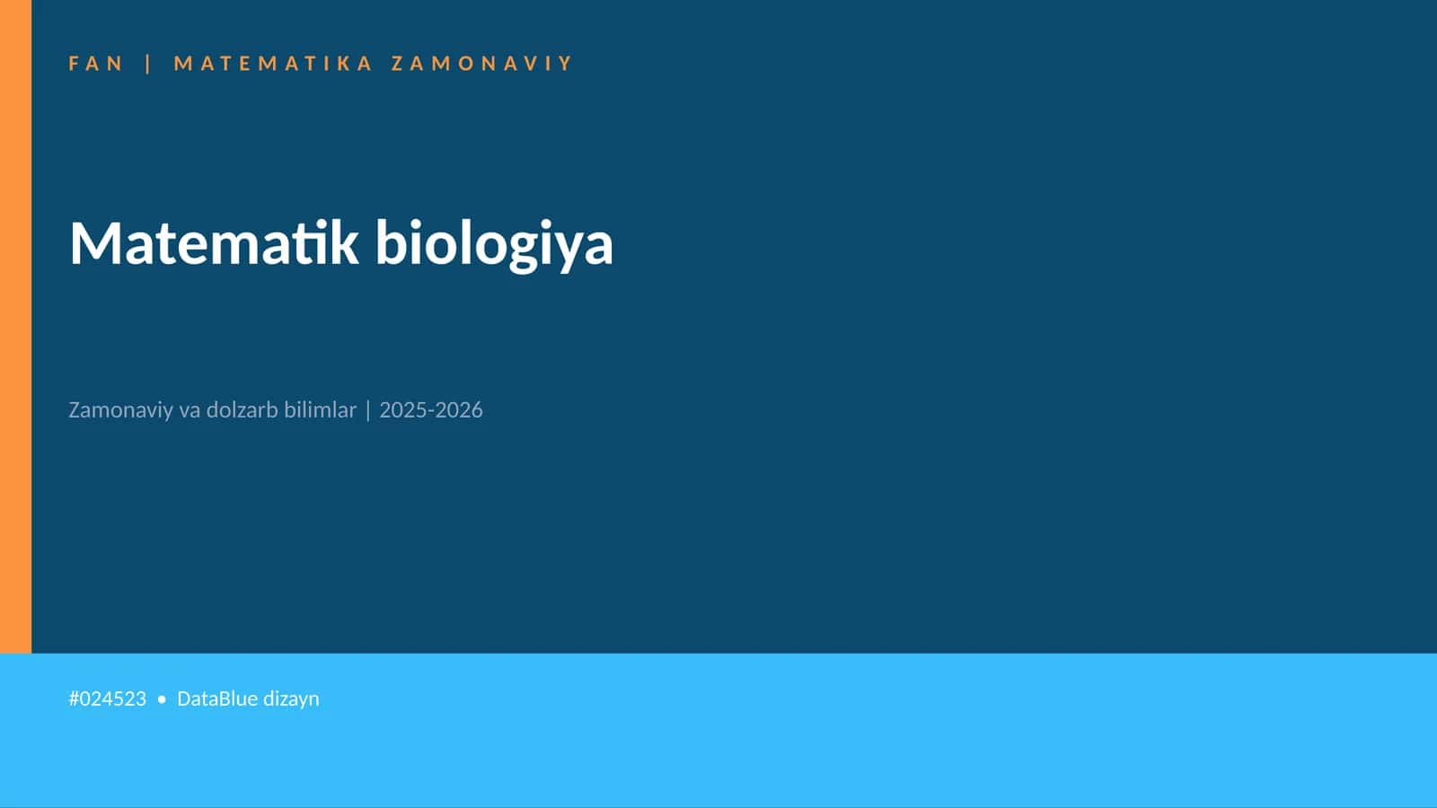 Matematik biologiya